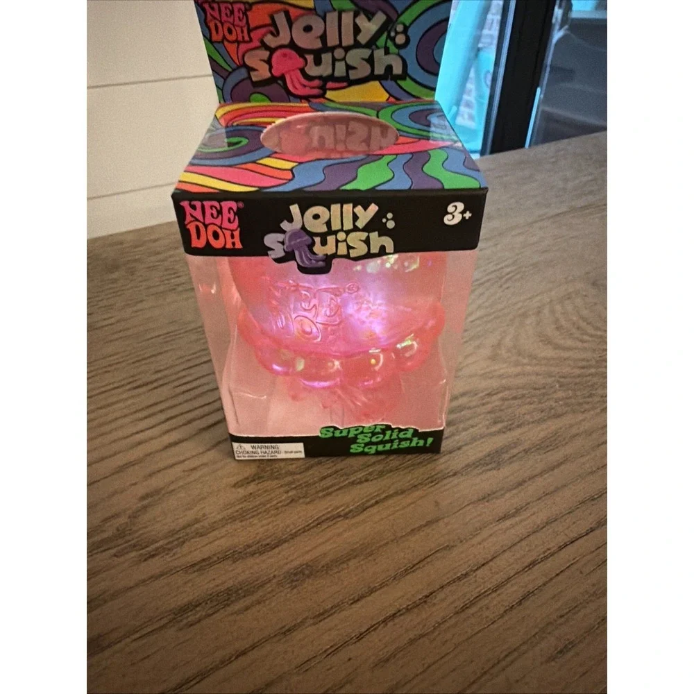 PINK NeeDoh JELLY SQUISH Sparkle Jellyfish Stress Toy Squishy AUTHENTIC NEE DOH - Picture 6 of 6